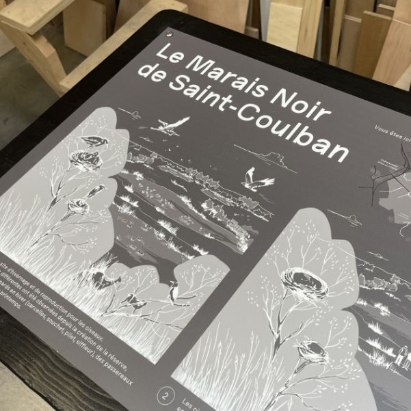 vu du panneau d'affichage du dessus