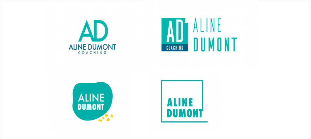 Création logo Aline Dumont coach de vie professionnelle et personnelle, à Caen, Hérouville Saint-Clair, Normandie