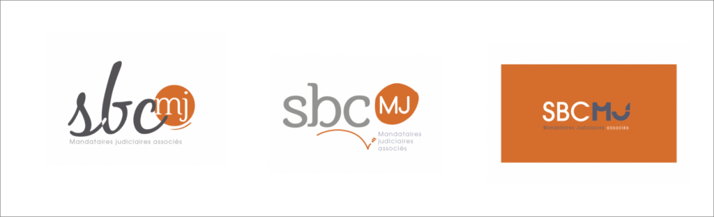 création logo et carte de visite pour un cabinet mandataires judiciaires sbcmj